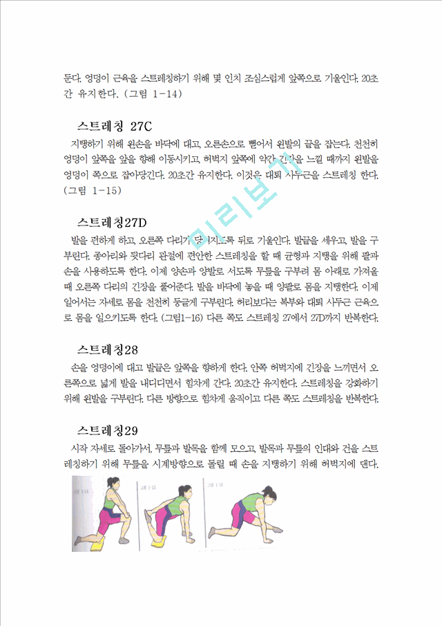 [레포트] 수영자료 (자유형, 평영, 배영, 접영)수영 동작 킥 스트레칭!   (9 )